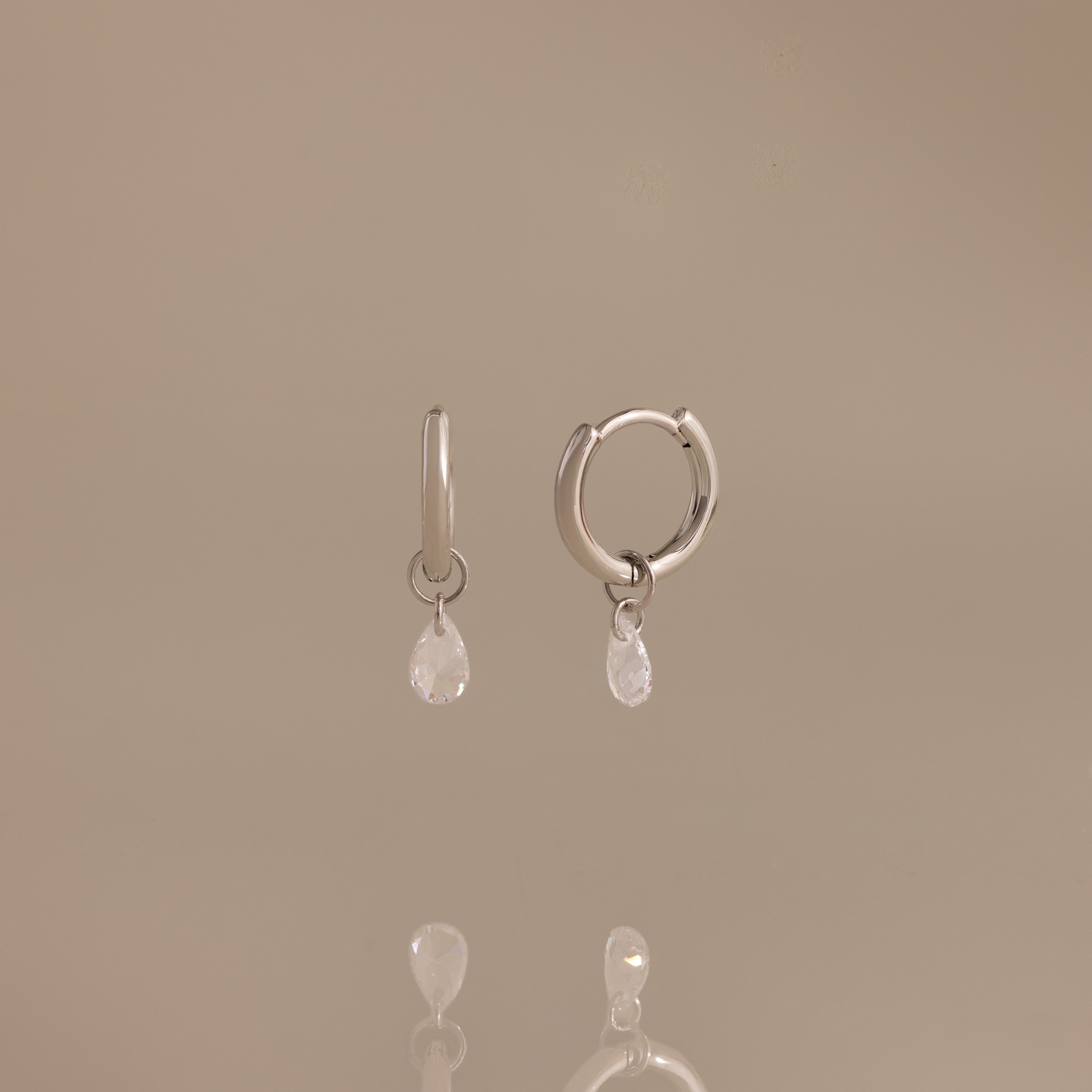 Diamond Raindrop Huggies