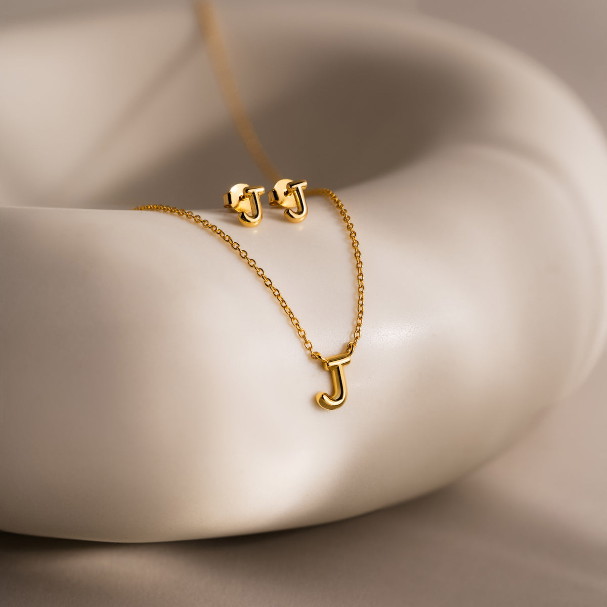 Bubble Letter Jewelry Set