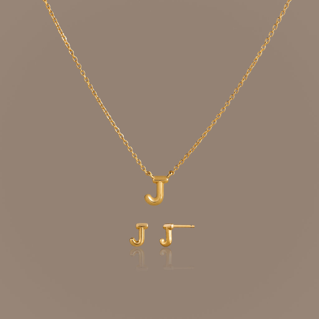 Bubble Letter Jewelry Set