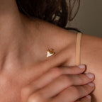 White Shark Tooth Charm in 18K Gold