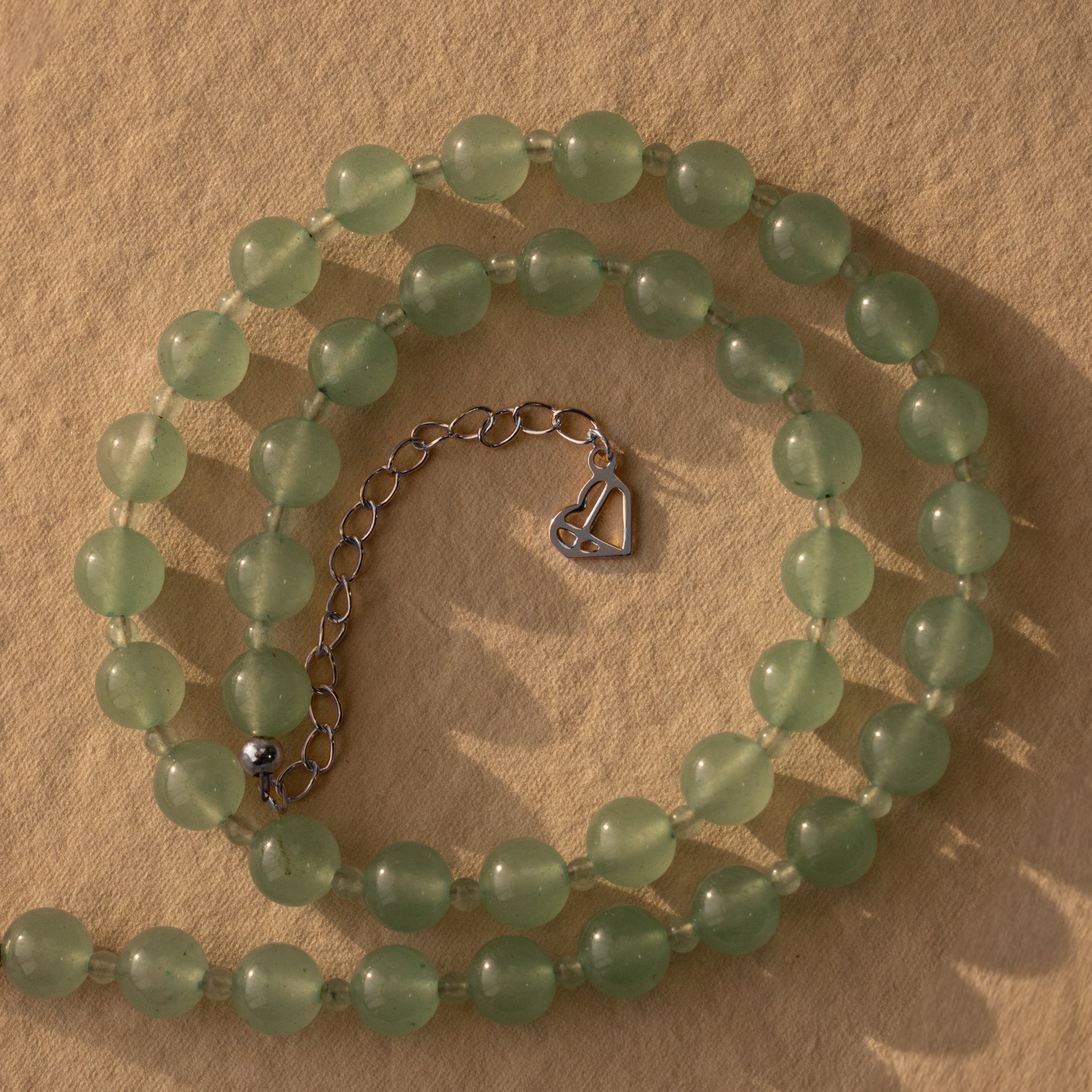 Aventurine Choker Necklace in Silver