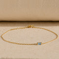 Bracelet avec pierre de naissance baguette
