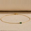 Bracelet avec pierre de naissance baguette