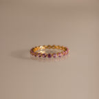 Lace Eternity Pink Tourmaline Ring