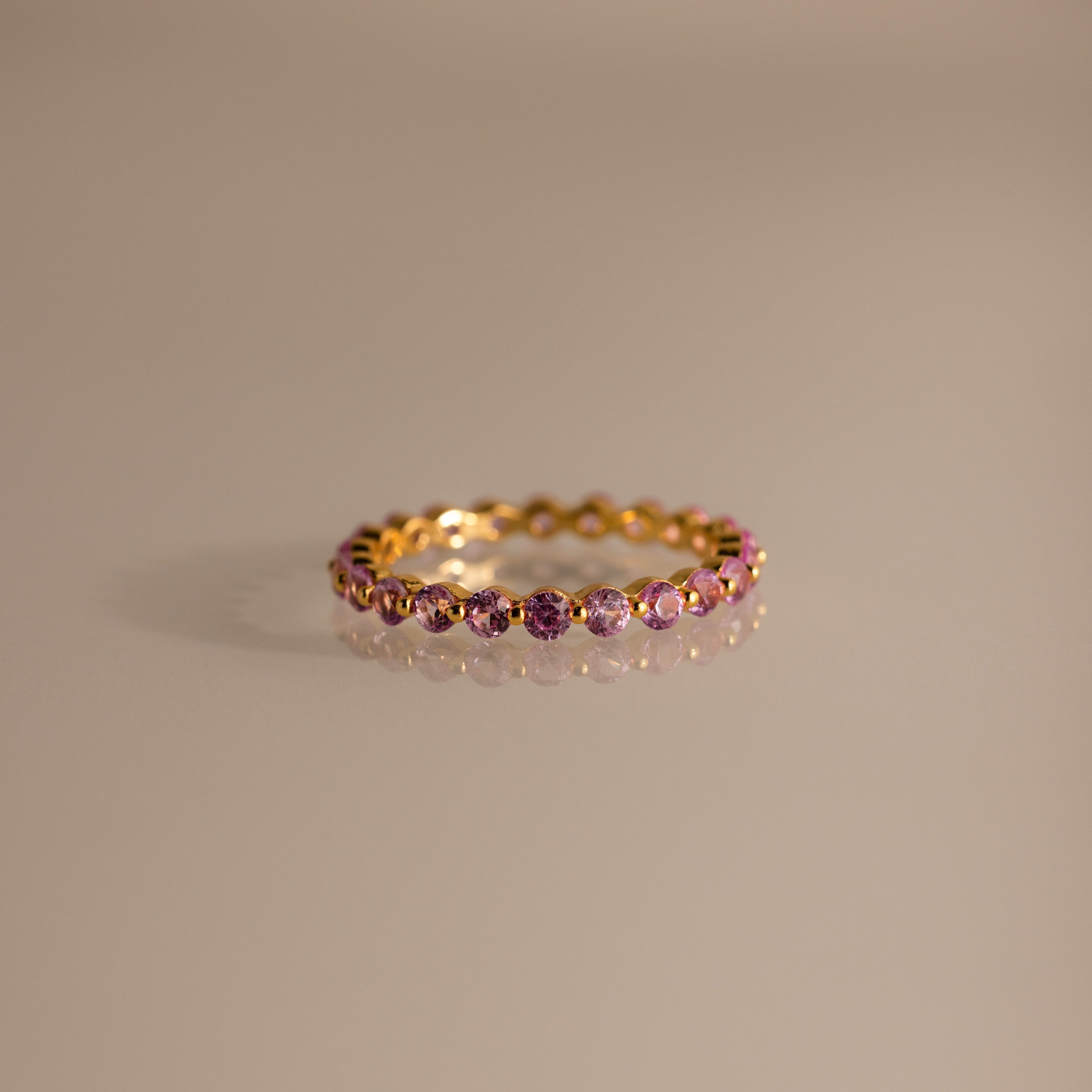 Lace Eternity Pink Tourmaline Ring