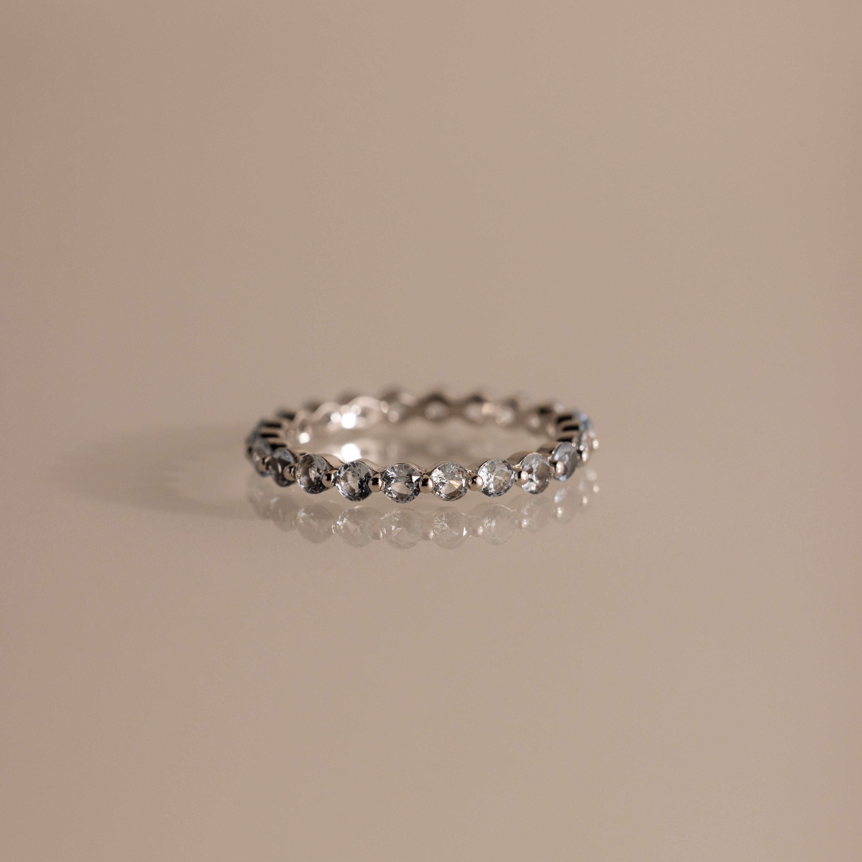 Lace Eternity Aquamarine Ring
