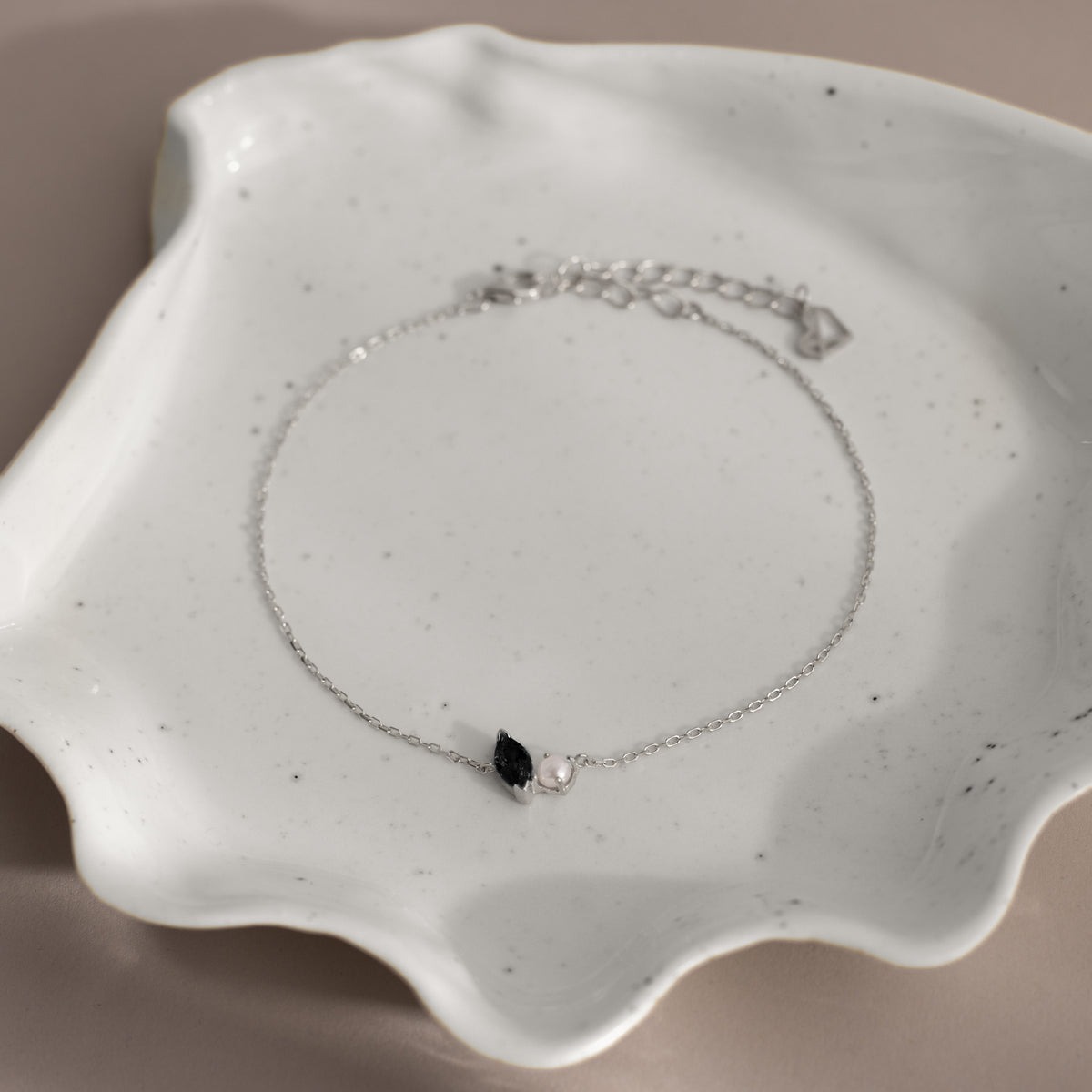 Marquise Onyx & Pearl Bracelet
