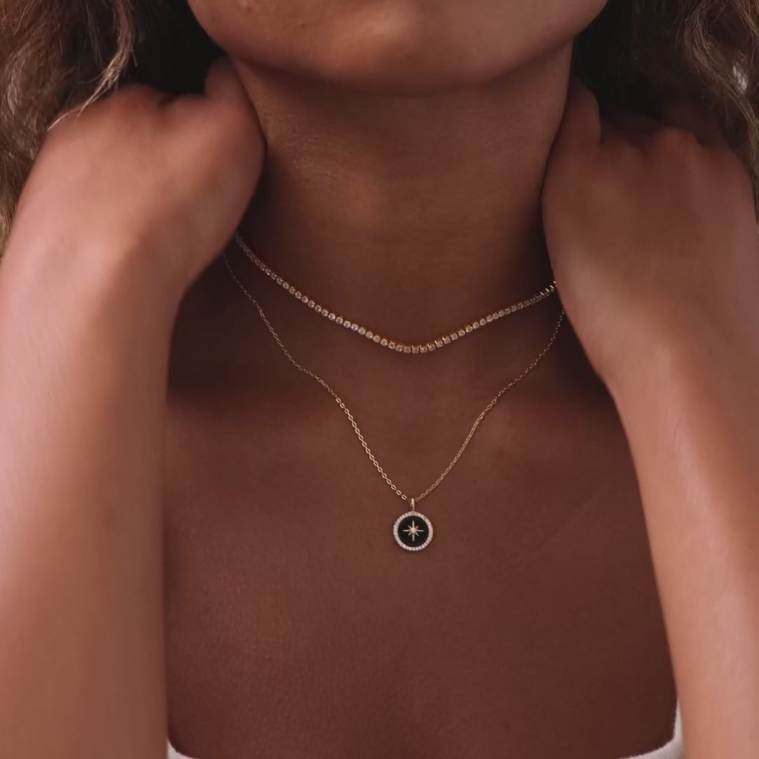 Onyx Star Pendant Necklace