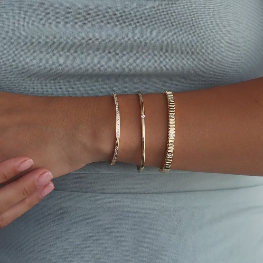 Bracelet côtelé en or 18 carats