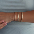 Bracelet côtelé en or 18 carats