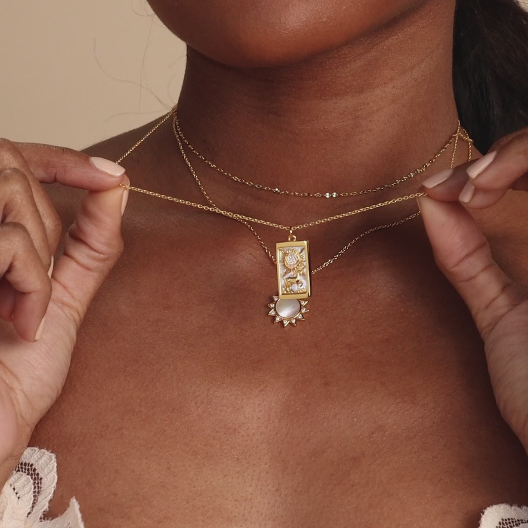 Collier Tarot Soleil et Lune