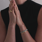 Bracelet à maillons en métaux mixtes