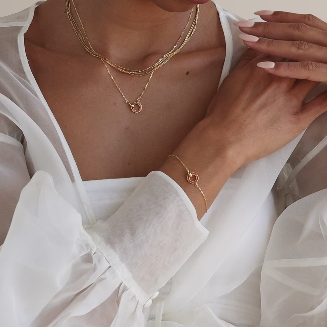 Interlocking Birthstone Necklace