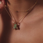 Jade Flower Spacer Charm