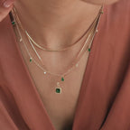 Vintage Emerald Pendant Necklace