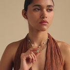 Collier pendentif ovale en jade