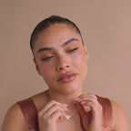 Collier coeur en nacre pavé