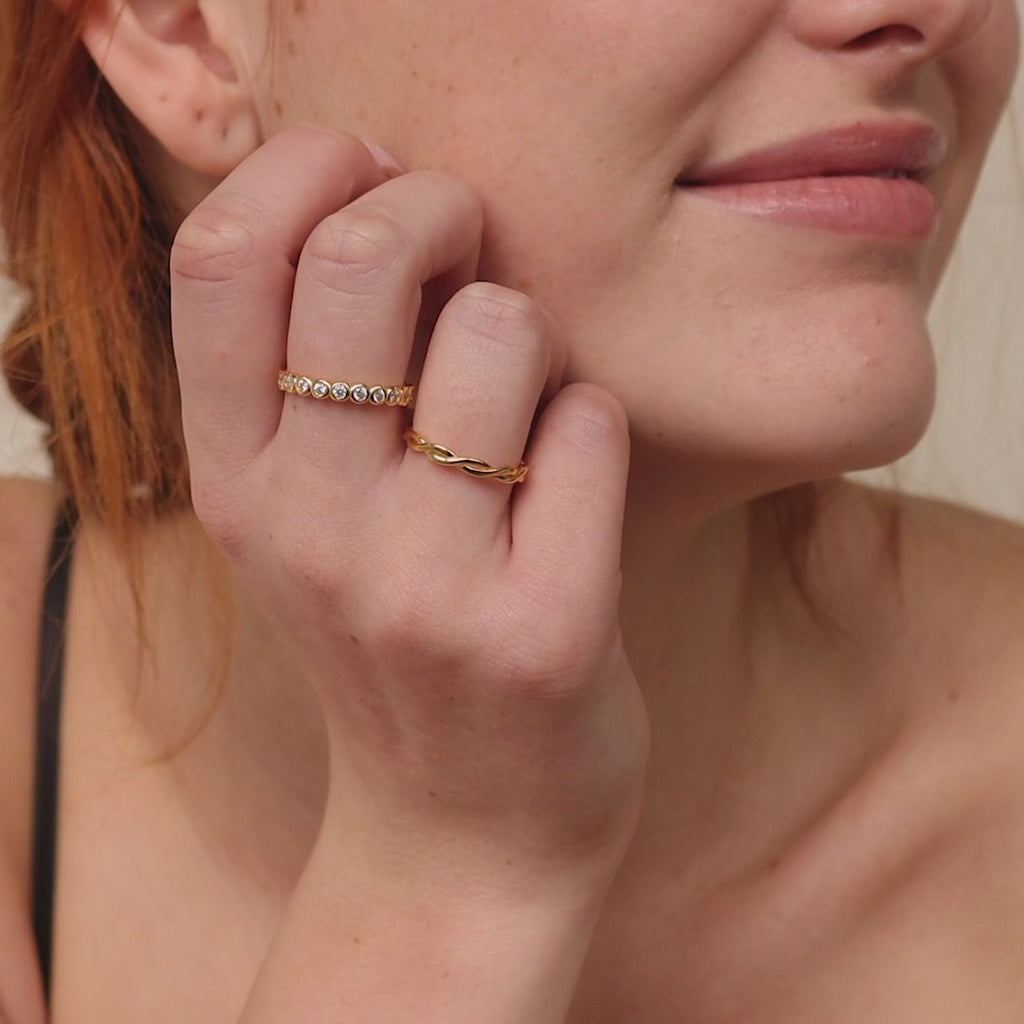 Diamond Bezel Tennis Ring