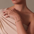 Turquoise Hand Chain Bracelet in 18K Gold