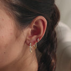 Inside Out Pear Diamond Hoops