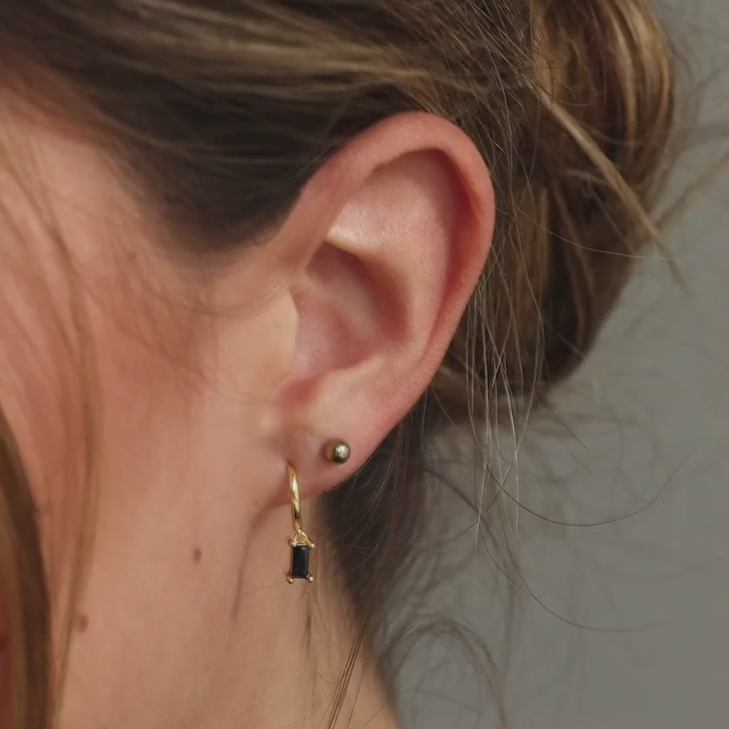 Huggies colgantes de baguette de ónix