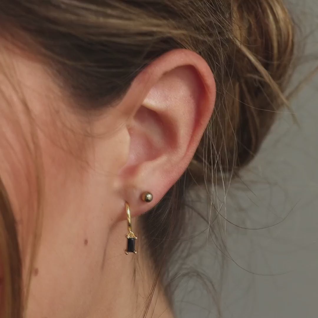 Huggies colgantes de baguette de ónix