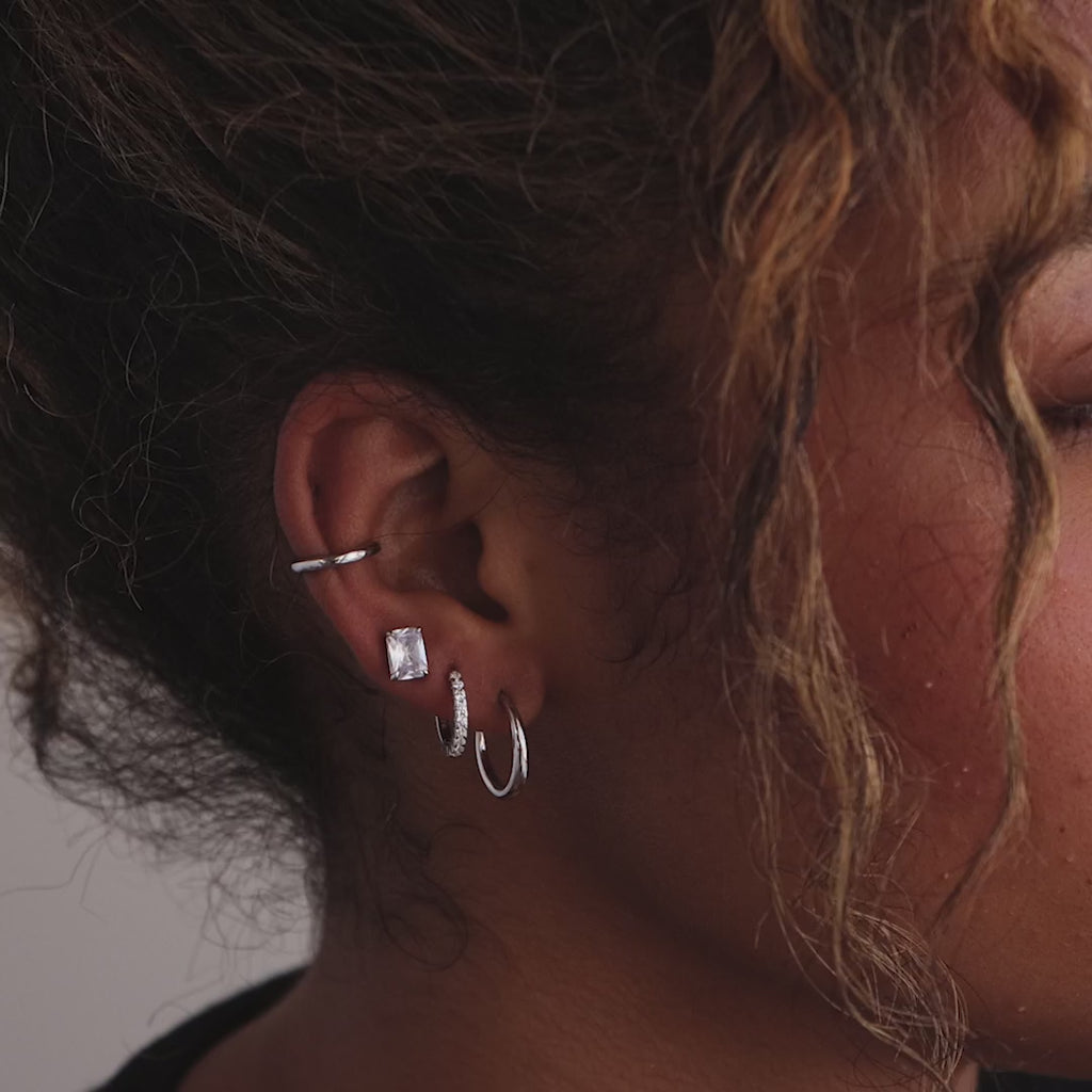 Emerald Diamond Studs