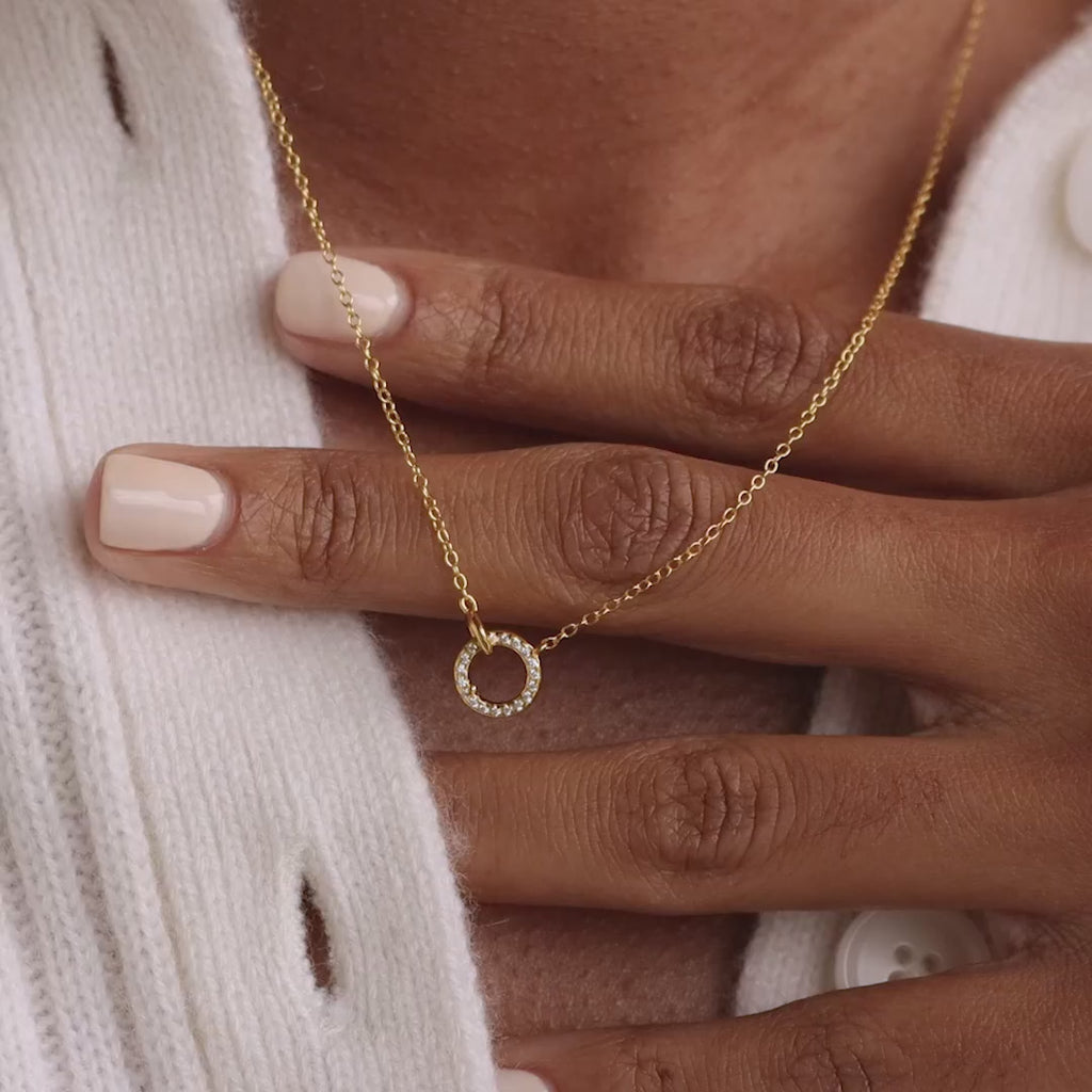 Pave Interlocking Necklace