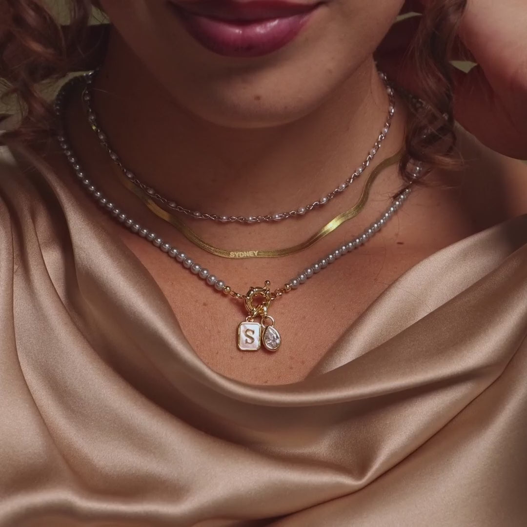 Smoky Pearl Clasp Necklace