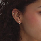 Clous d'oreilles pendants en forme d'étoile en diamant