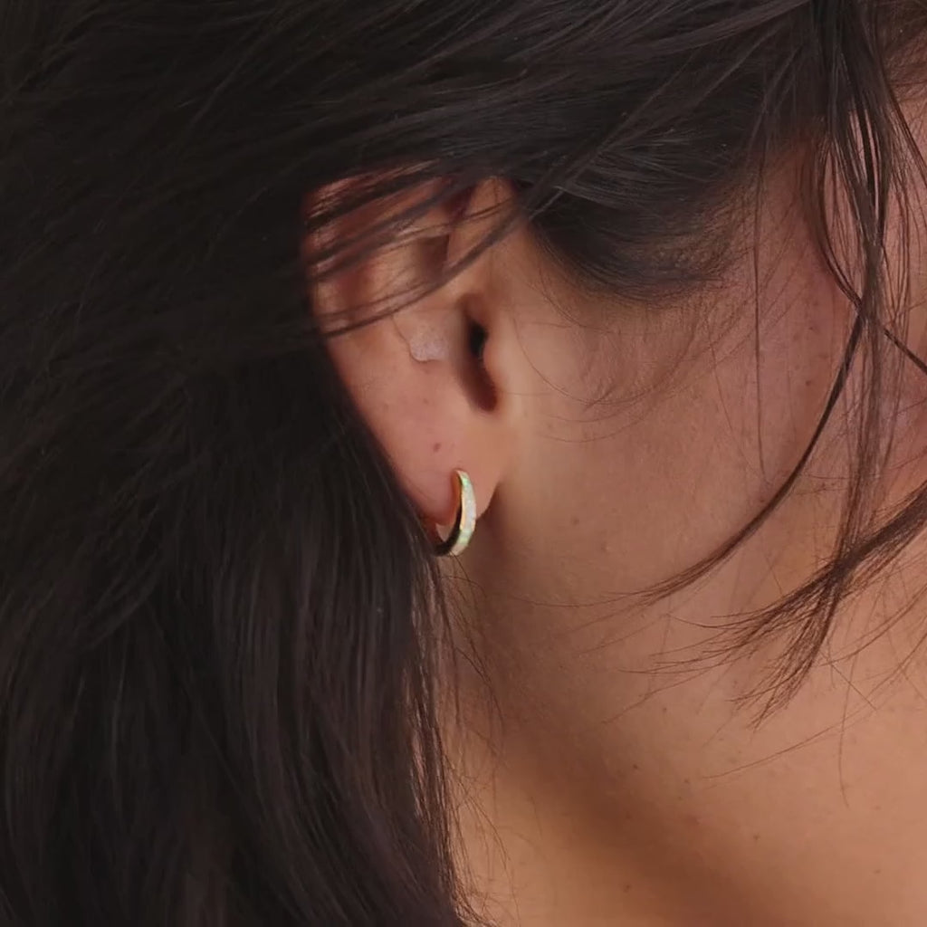 Opal Inlay Hoops Set