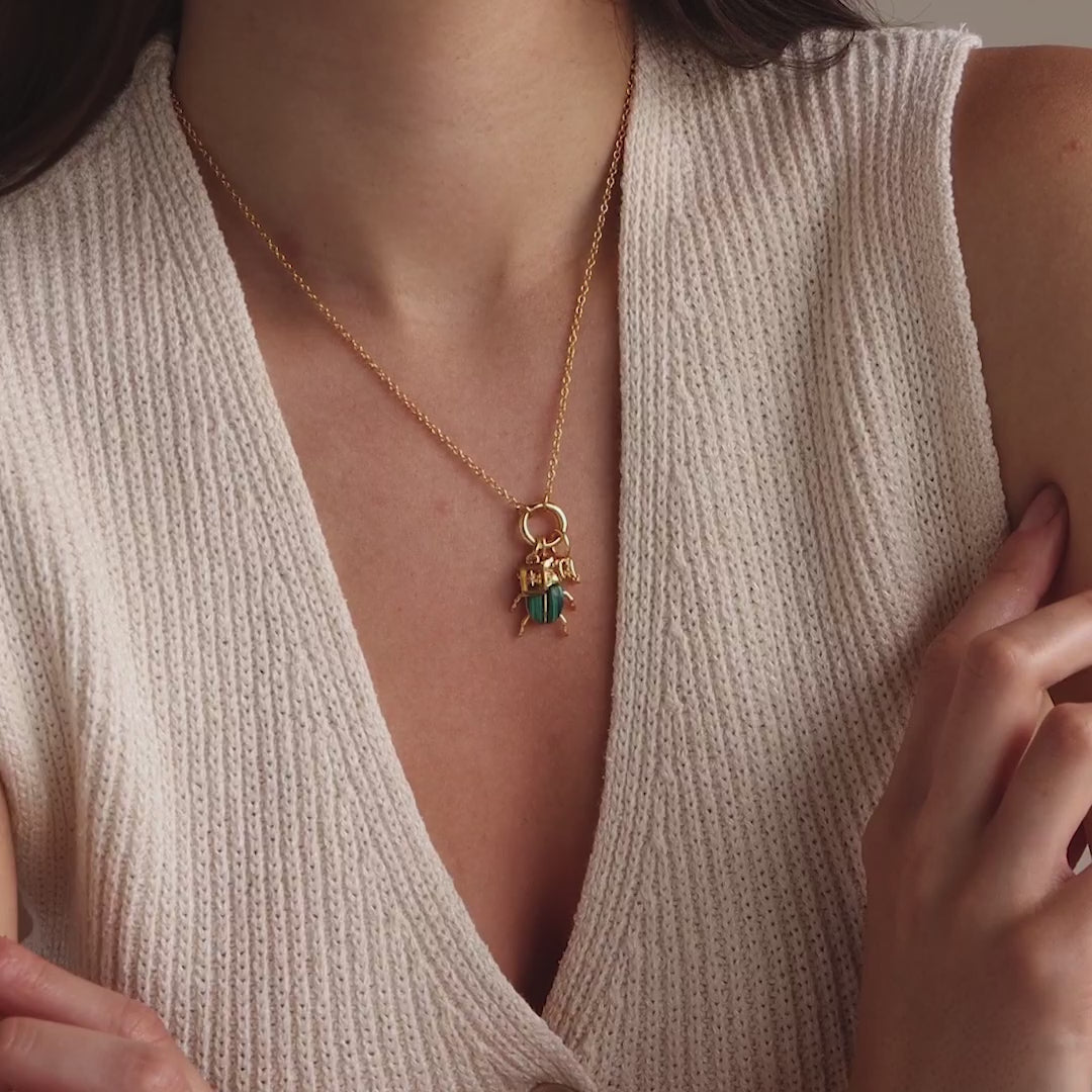 Malachite Beetle Charm