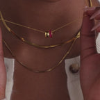 Duo Circle Birthstone Necklace