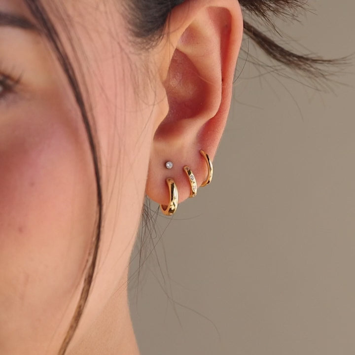 Mini Diamond Sprinkle Huggies