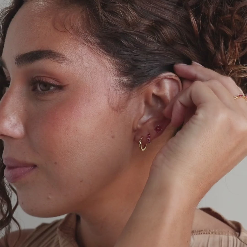 Ivy Flower Birthstone Studs