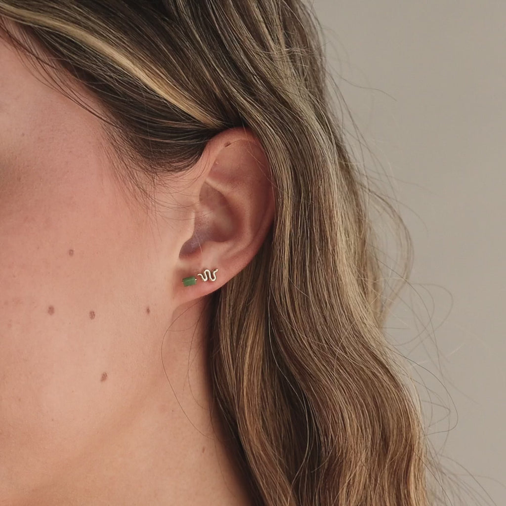 Jade Bar Studs