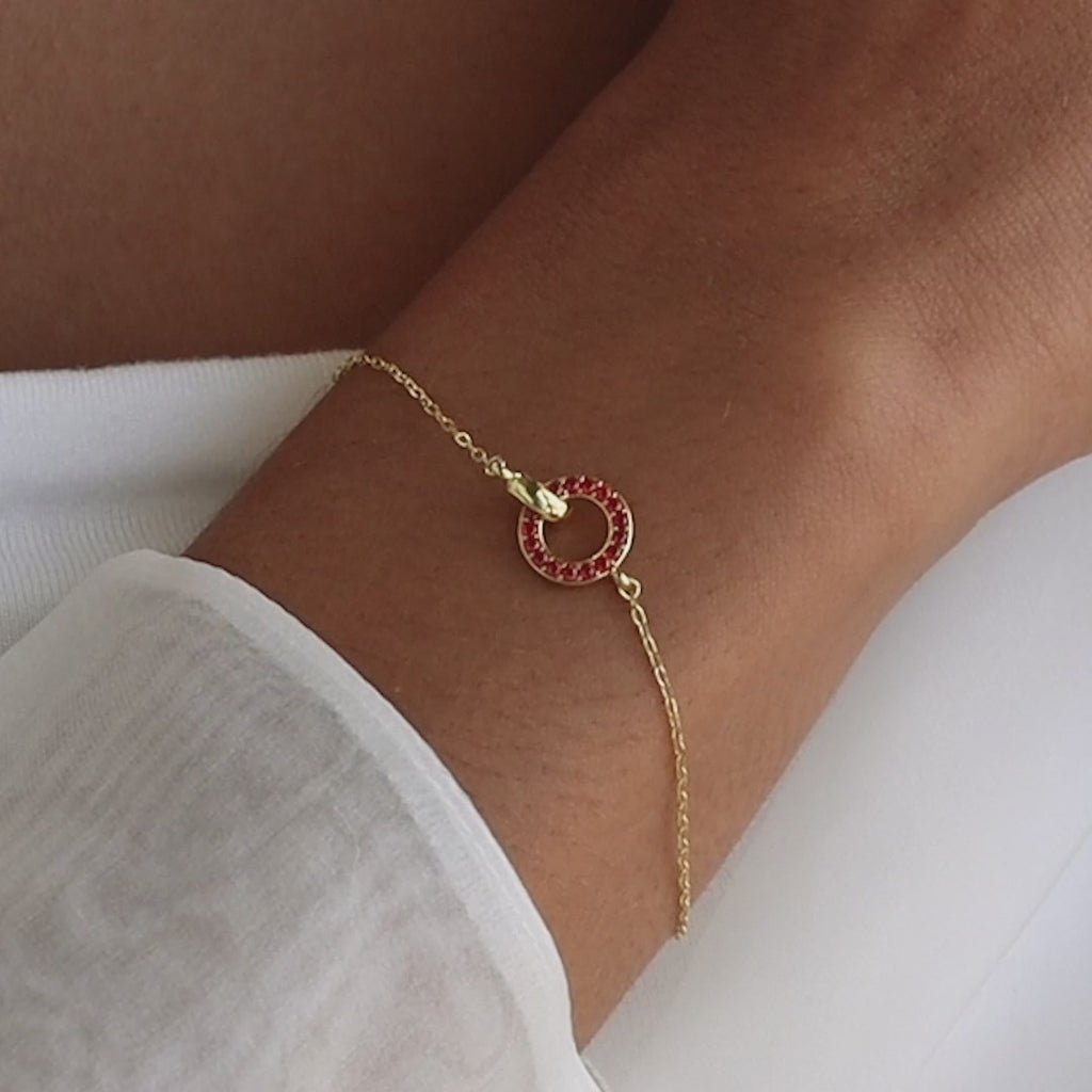 Interlocking Birthstone Bracelet