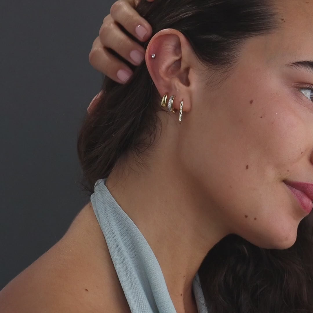 Dainty Pave Link Earrings