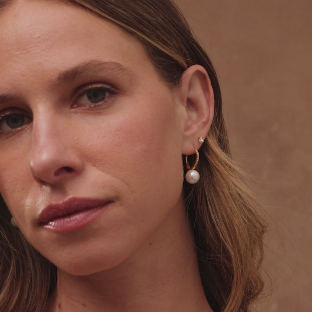 Shimmer Pearl Drop Earrings