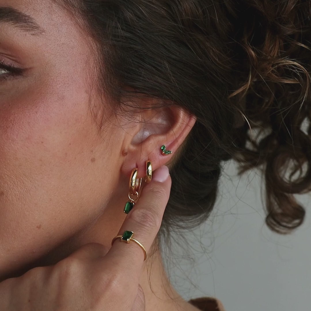 Marquise Petal Birthstone Studs