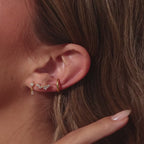 Diamond Starfall Flatback Climbers in 18K Gold