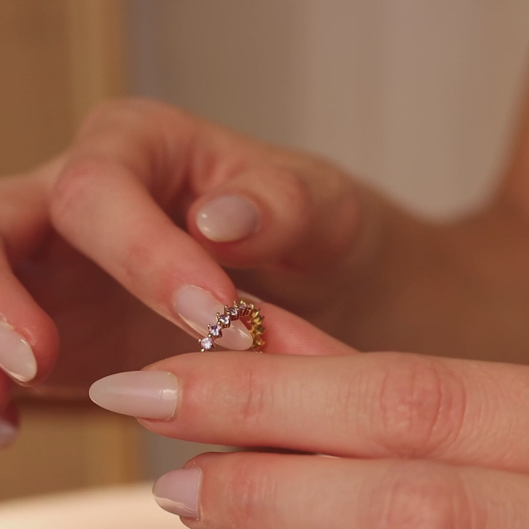 Bague d'éternité améthyste