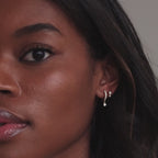 Pave Opal Drop Huggies