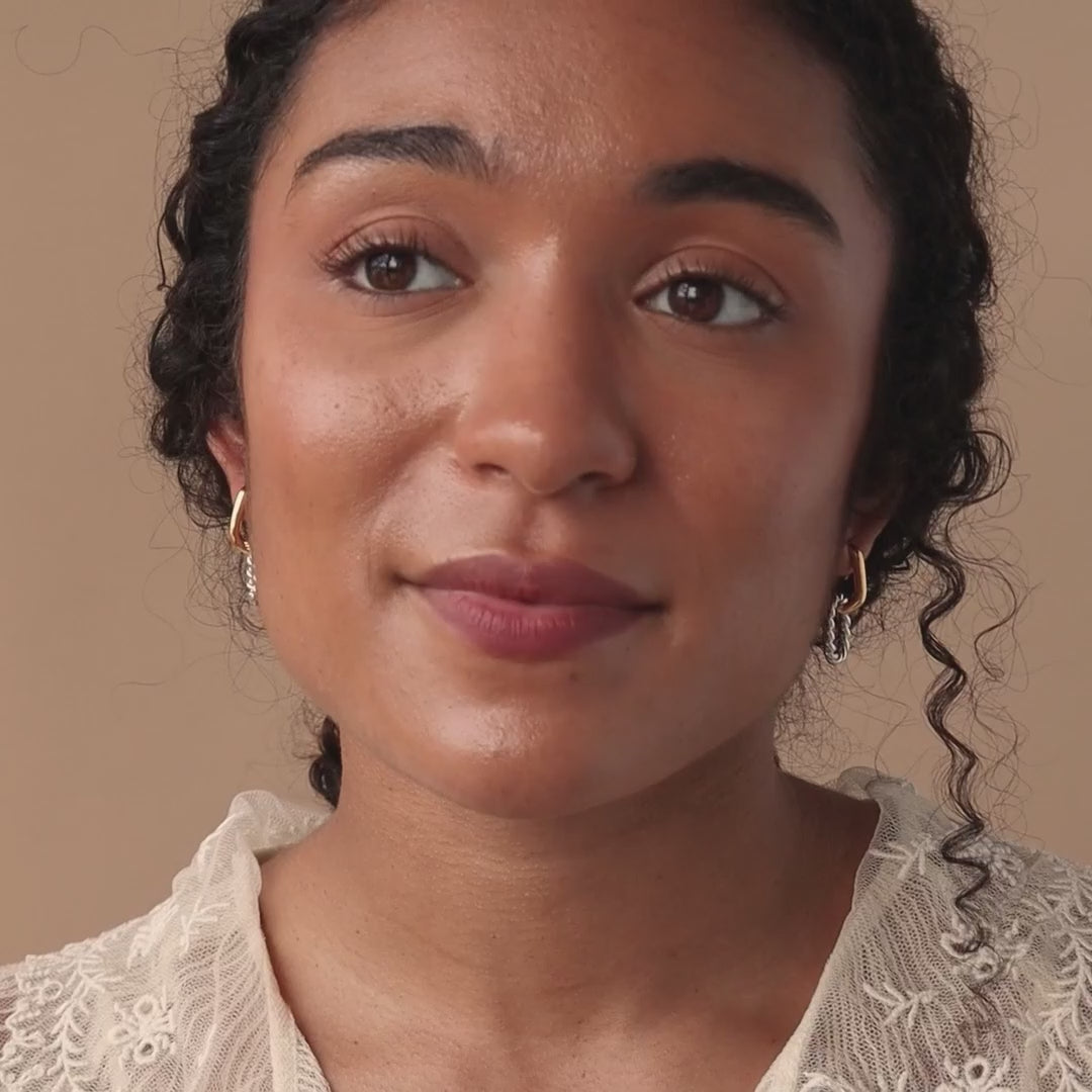 Mixed Metal Link Hoops