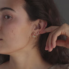 Starburst Cluster Ear Jackets in 18K Gold
