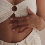 Dainty Diamond Hand Chain Bracelet