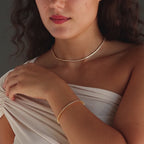 Diamond Bezel Tennis Necklace & Bracelet Set in White Gold