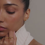 Love Knot Studs in 18K Gold