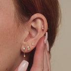 Dainty Opal Stud Earrings Set