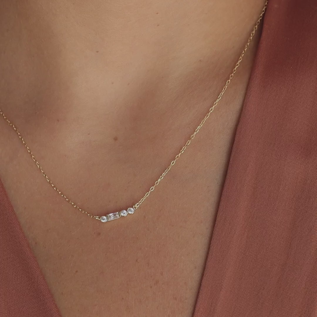 Custom Initial Morse Code Diamond Necklace | Caitlyn Minimalist